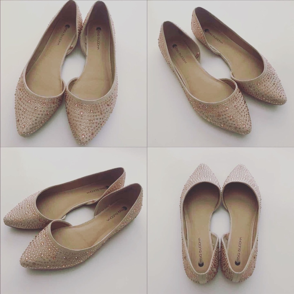 Rose gold flats