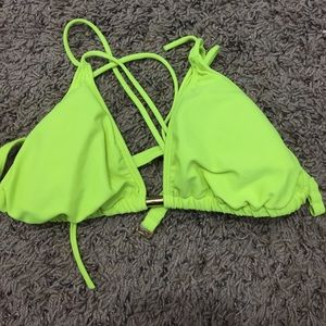 Neon yellow bathing suit