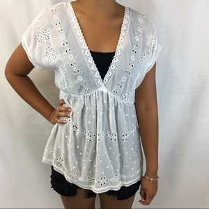 Johnny Was embroidered blouse