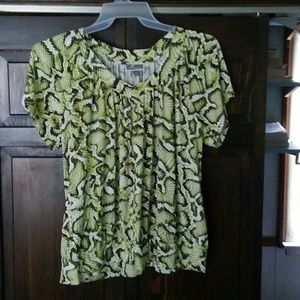 J M Collection sort sleeved top 1x