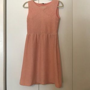 A-line, Peach, textured dress