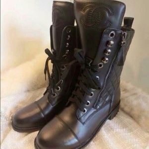 Chanel Quilted Leather Combat Boot