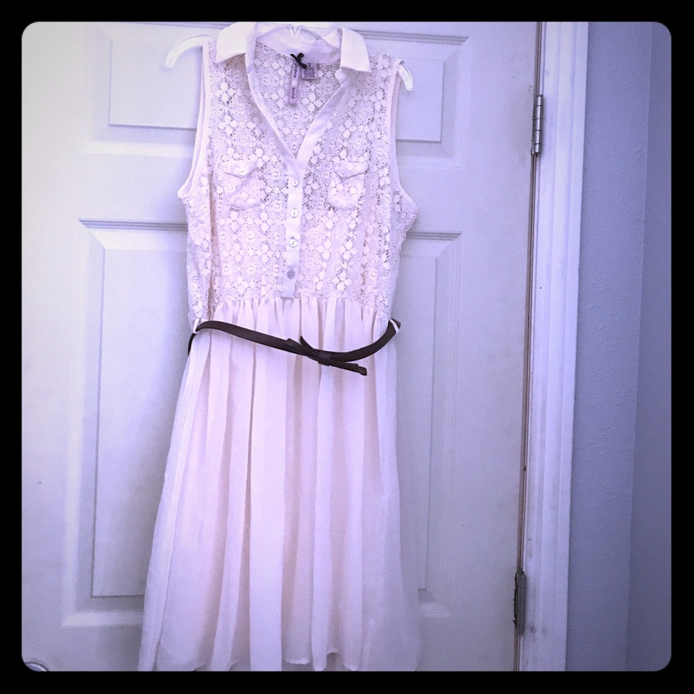 Cream lace summer dress