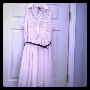 Cream lace summer dress