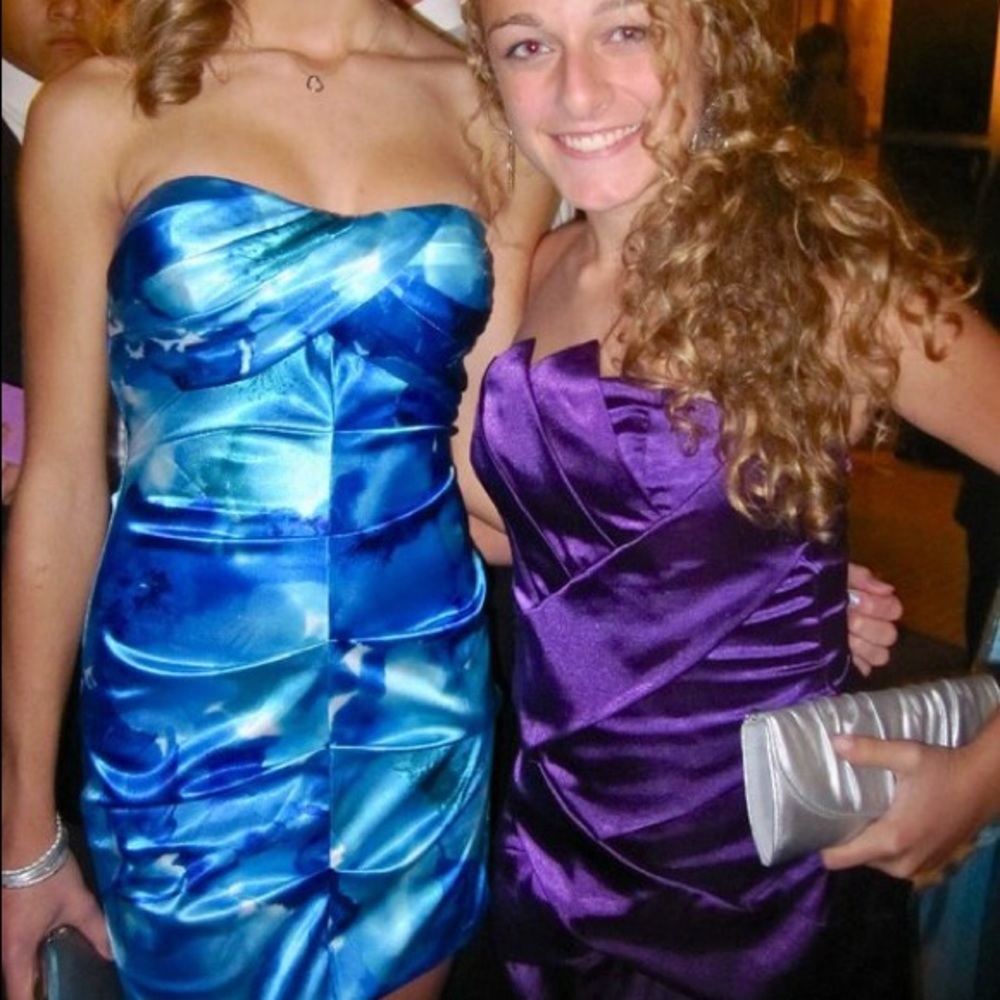 WORN ONCE Jump apparel women's blue floral dress