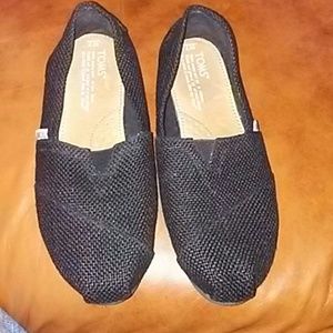 Toms burlap shoes black
