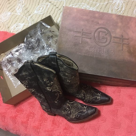 Circle G by Corral distressed boots - worn once - Picture 1 of 6