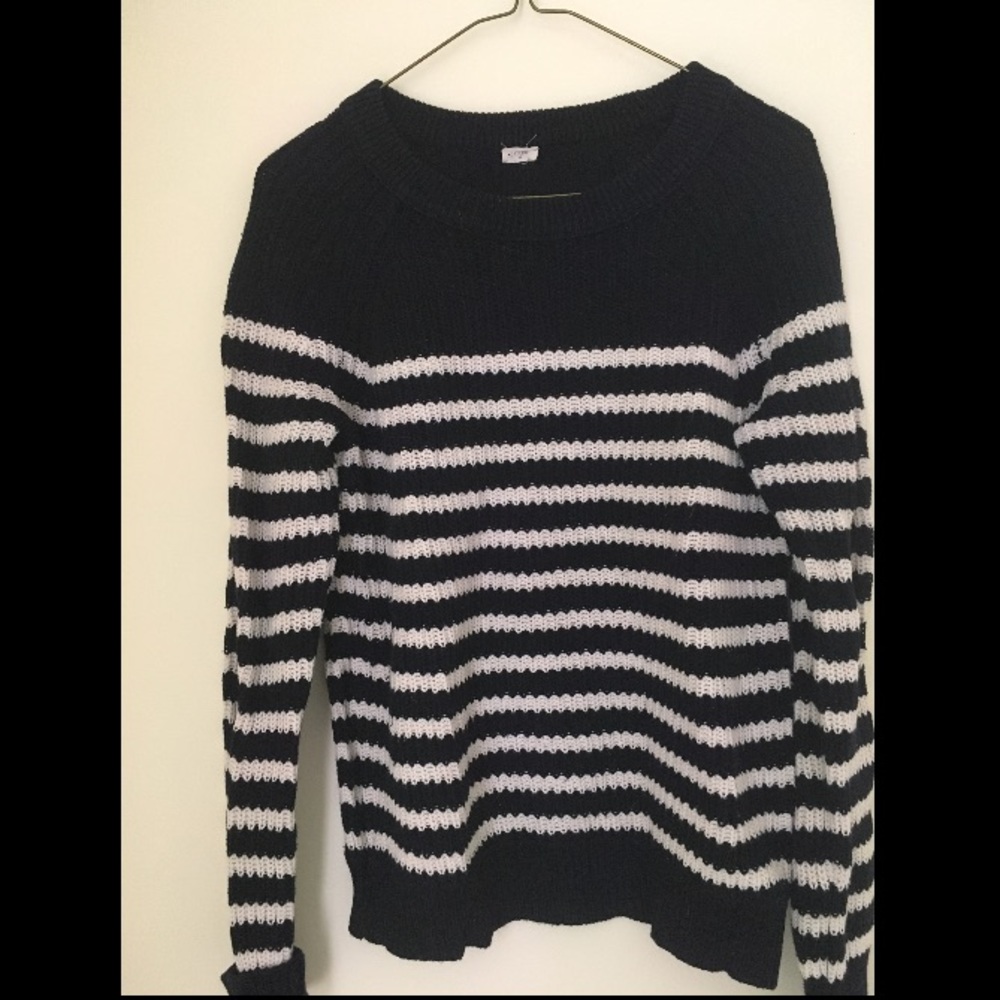 Jcrew size M navy/white striped sweater