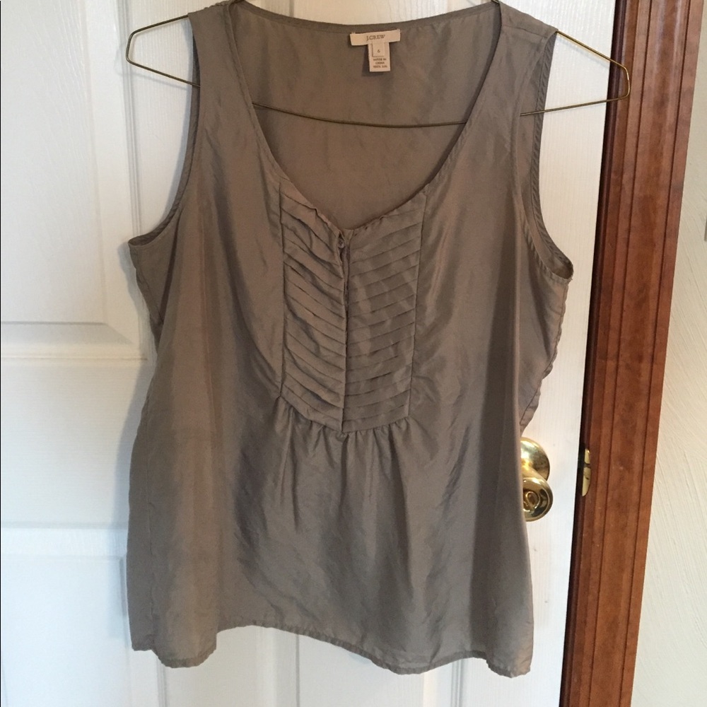 Silk jcrew tank top