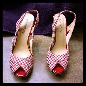 Red & White Penthouse Wedges