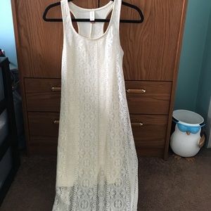 Cream lace maxi dress