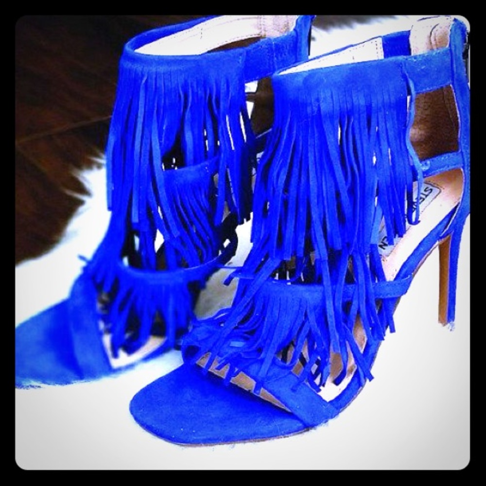💎Steve Madden Cobalt Blue Fringe Heels 💎