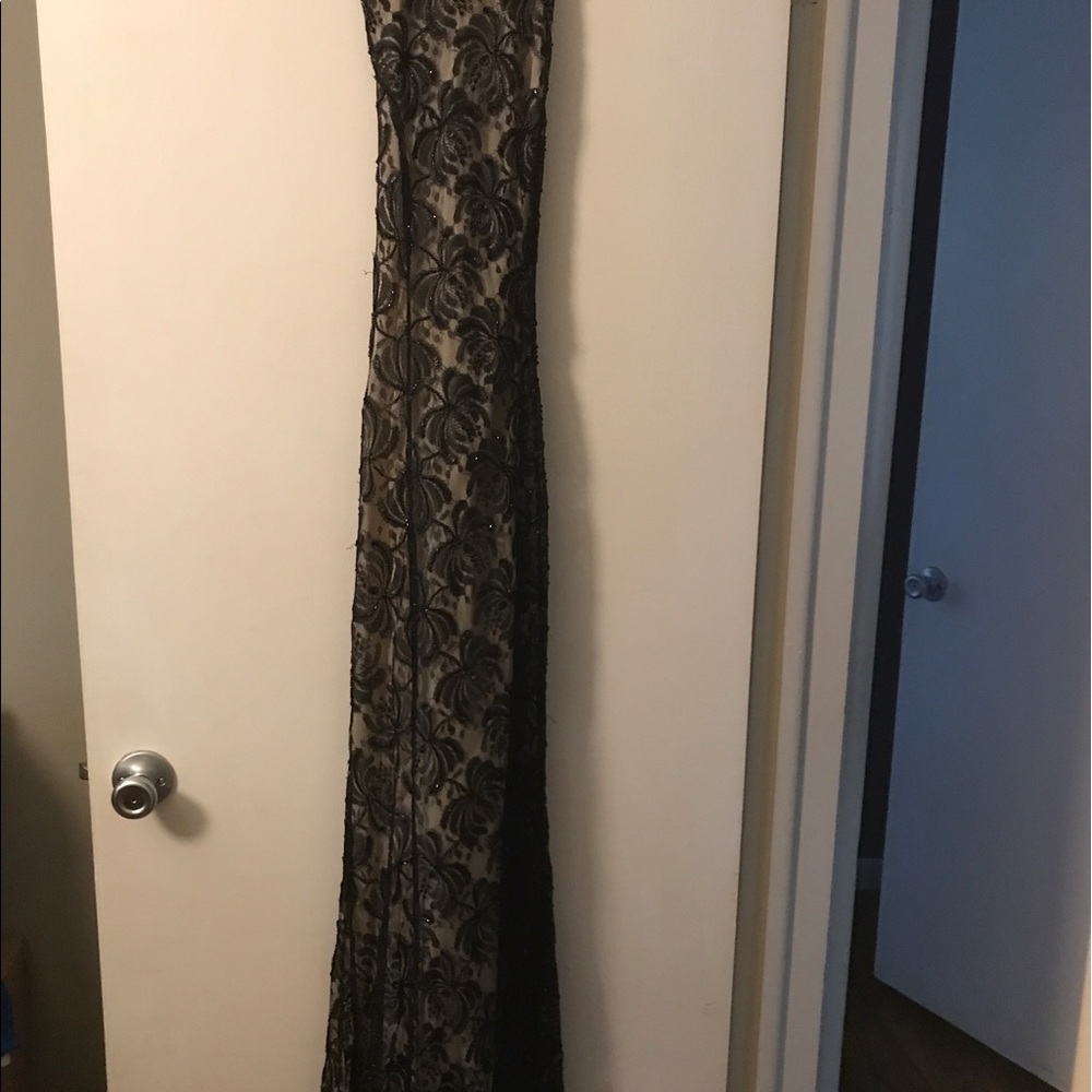 Exquisite black beaded, embroidered dress