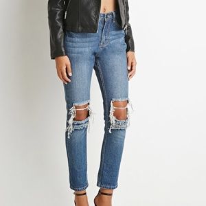 Denim boyfriend jeans