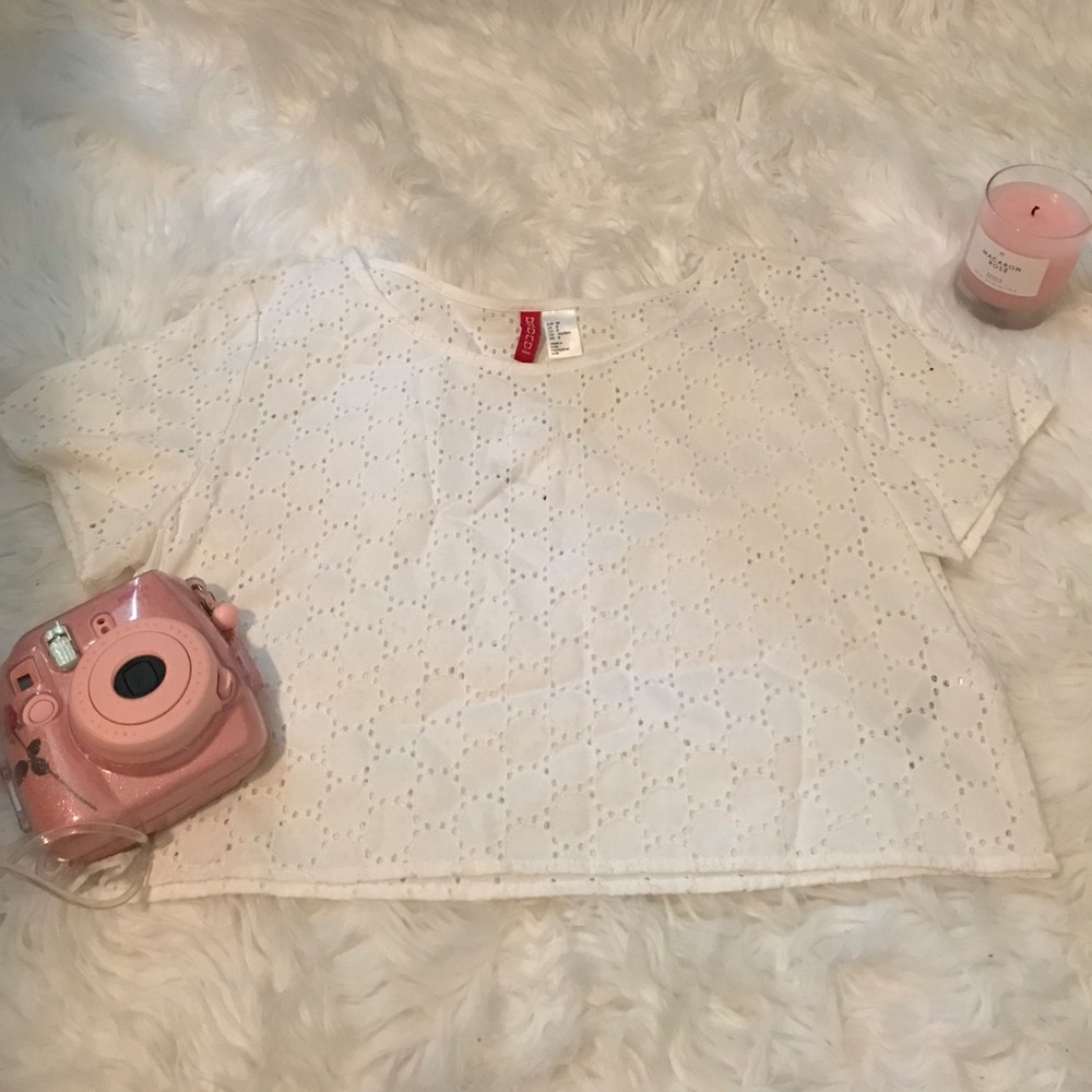 H&M Divided White Crop Top