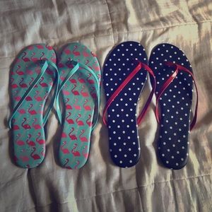 Lauren Conrad Print Flip Flops NWOT - NEVER WORN!