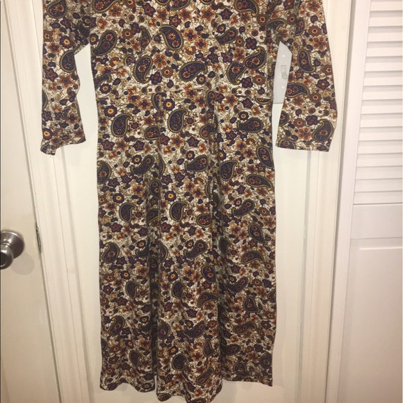 Floral prints brown dress - Picture 2 of 3