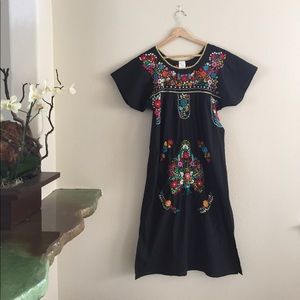 Embroidered Mexican dress
