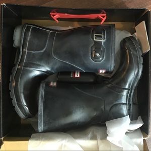 Hunter Boots Black Short