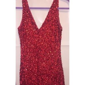 Parker Black Size 4 Red Sequence Dress