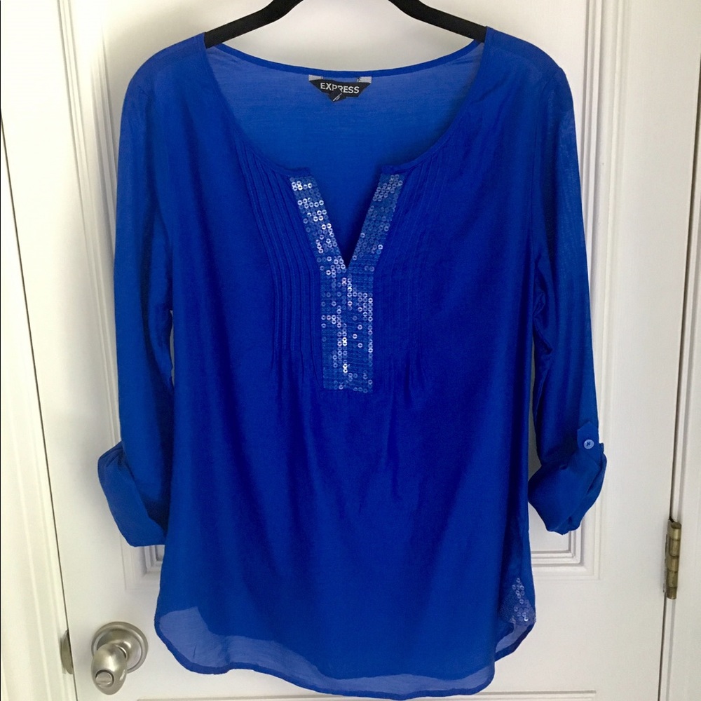 Express Blue Blouse