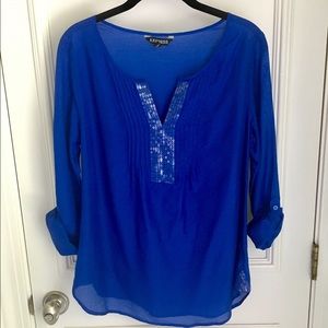 Express Blue Blouse