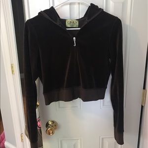 Original Juicy Couture Zip Up Velour Crop Jacket