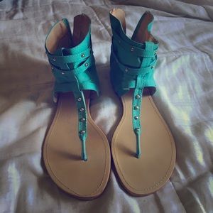 Chase & Chloe Aqua Sandals!
