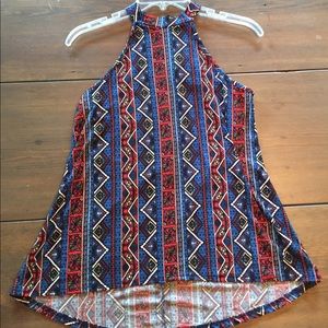 High neck Aztec top