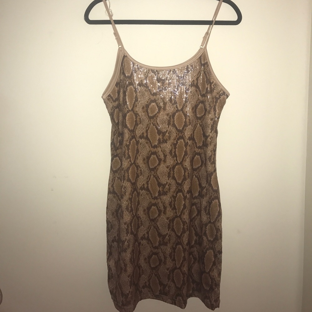 Large Sequin Snakeskin Bodycon Dress