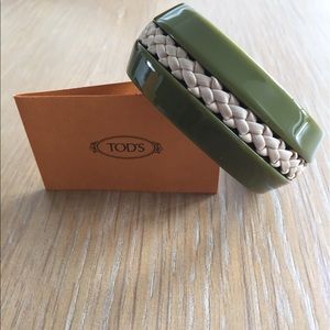 Tod's leather and resin cuff
