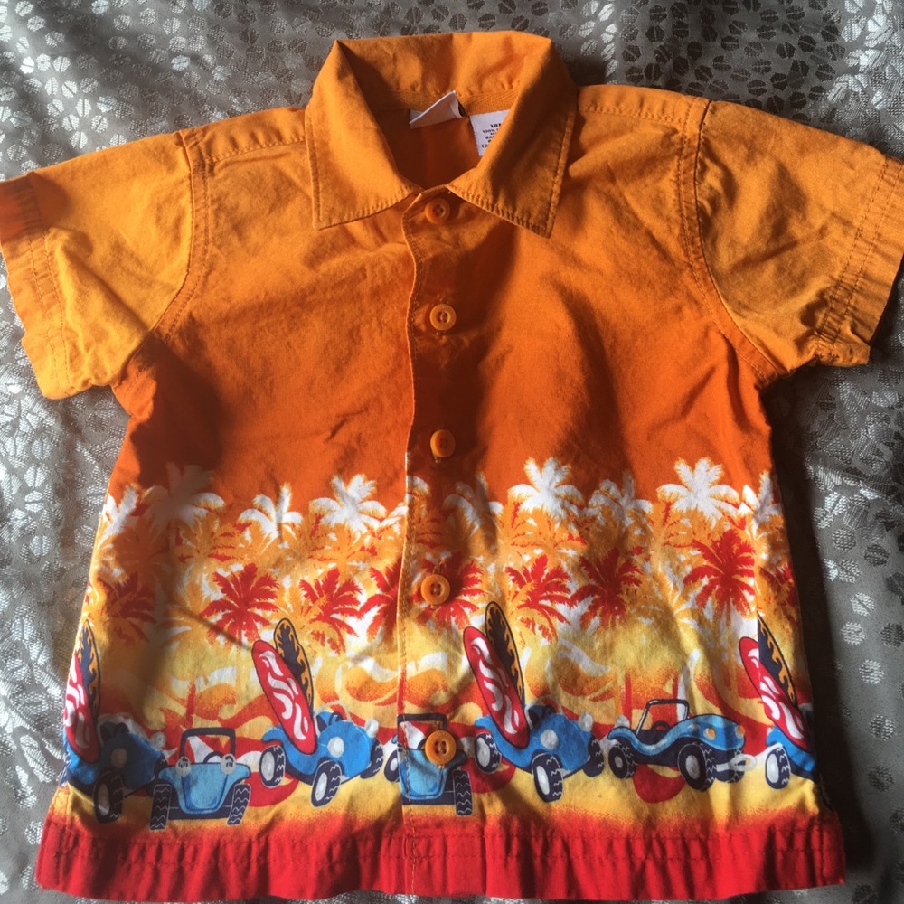 Sonoma Lifestyle Kids Hawaiian button down polo