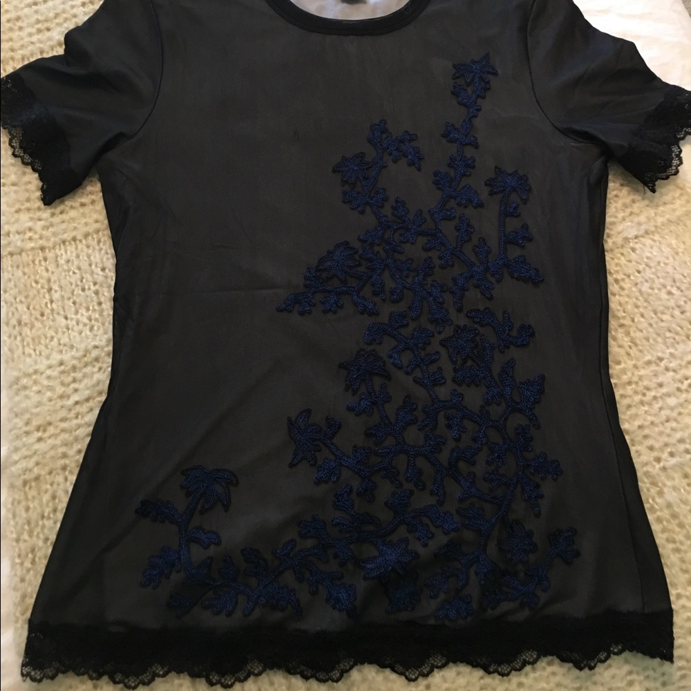 Karen Kane lace and embroidery top