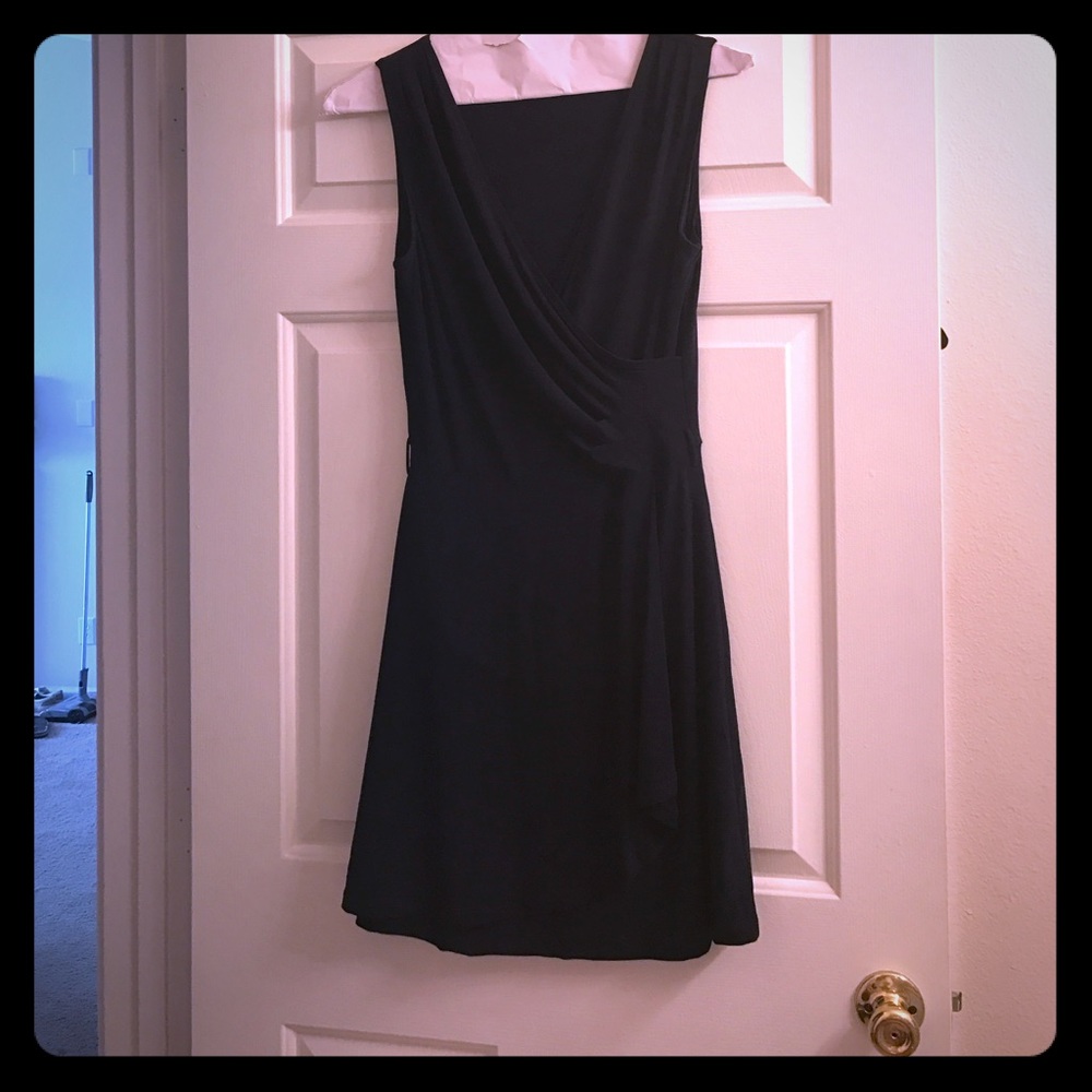 41Hawthorne Navy Blue Sz Small Faux Wrap Dress