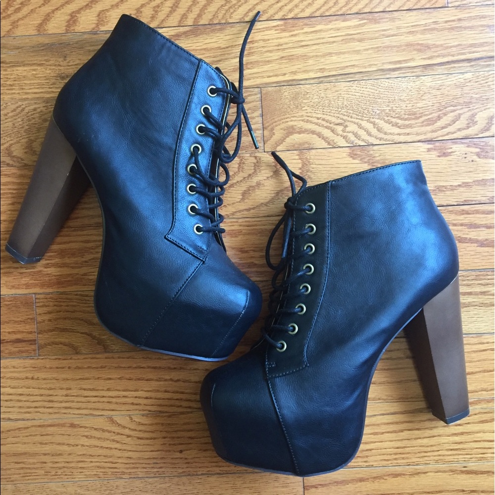 Black Thick Heel Charlotte Russe booties