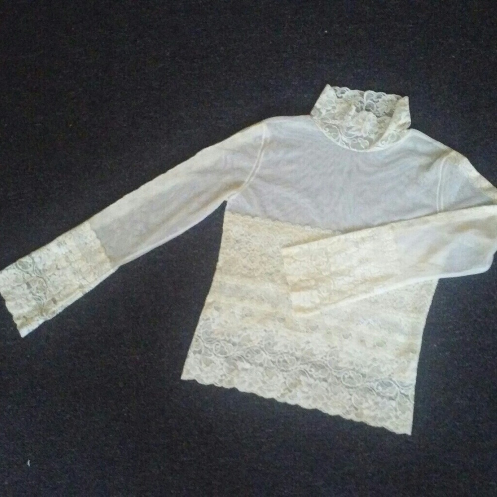 Net and lace top