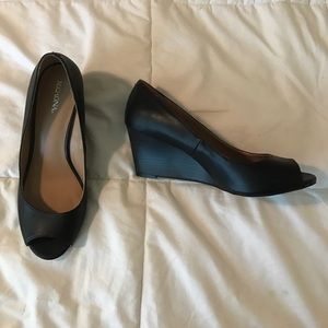 Black Wedge Heels (2 inch)