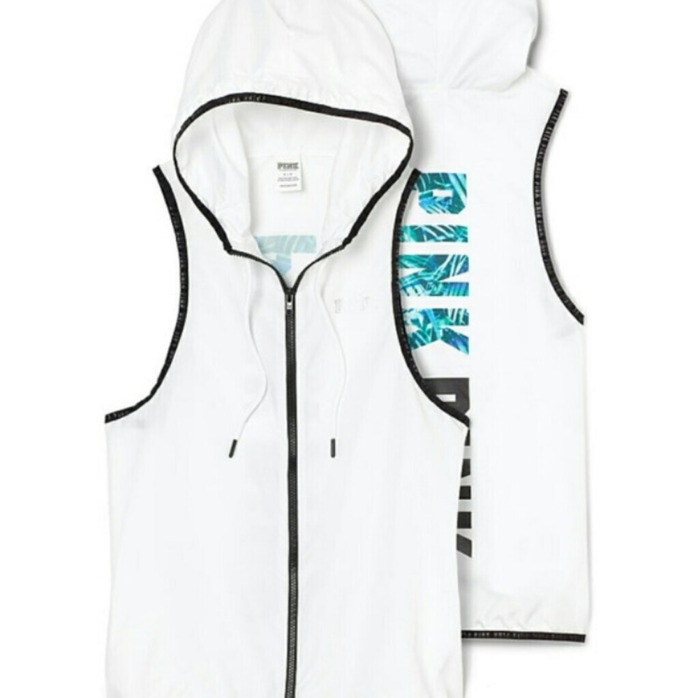 💕VS PINK💕FULL ZIP SLEEVELESS ANORAK VEST M/L⭐️