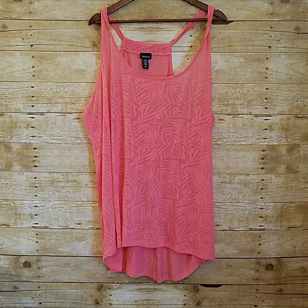 Torrid Palm Coral Top