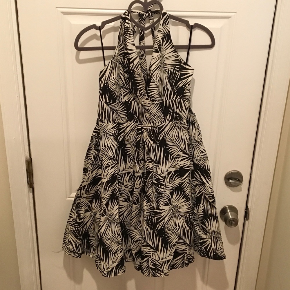 Black and white halter top dress from H&M