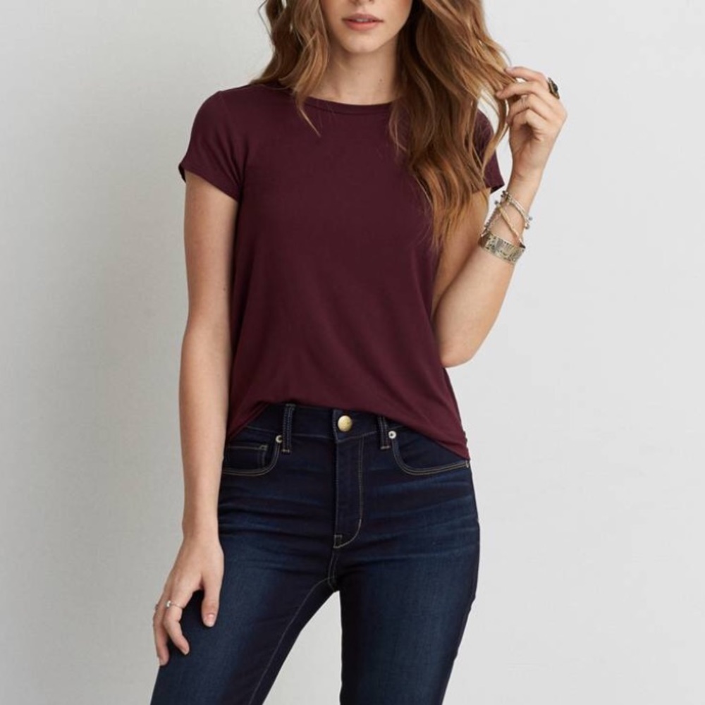 50% AEO Maroon Soft and Sexy Tee