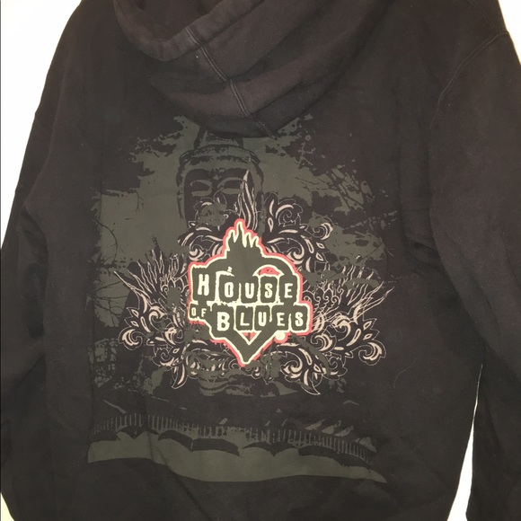 Black house of blues zip up sweatshirt - Picture 2 of 4