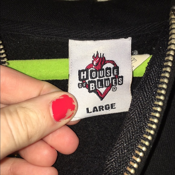 Black house of blues zip up sweatshirt - Picture 3 of 4