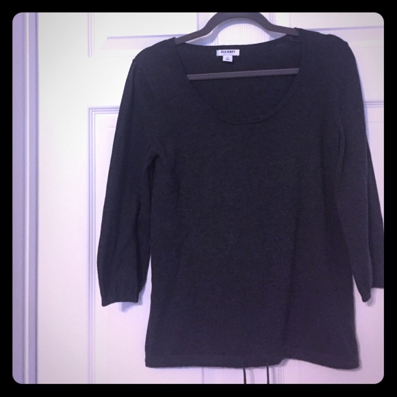 Gray Drawstring Light Sweater - Picture 1 of 3