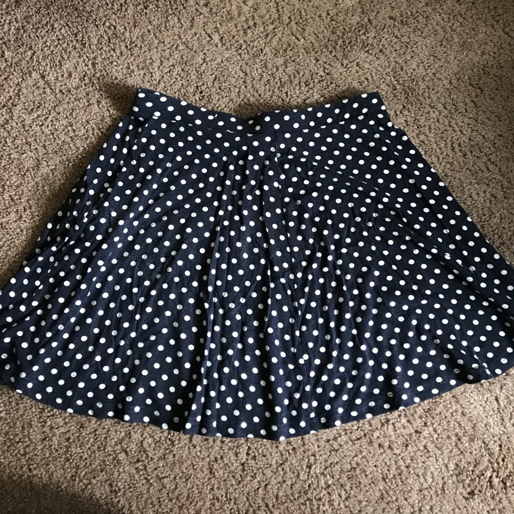 Cotton polka dot skater skirt