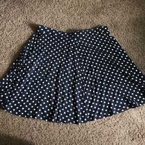 Cotton polka dot skater skirt