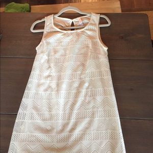 Creme pattern dress