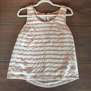 Sequin stripe top
