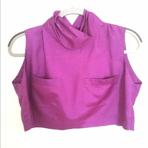 Vintage Etienne Brunel Crop Top. 100% silk.