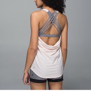 Lululemon Wild Tank- size 6 - butter pink & gray